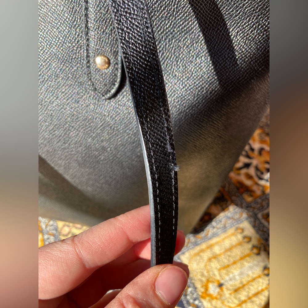 Coach City Tote Bag in Black Crossgrain Leather w Zip Top - Picture 7 of 14